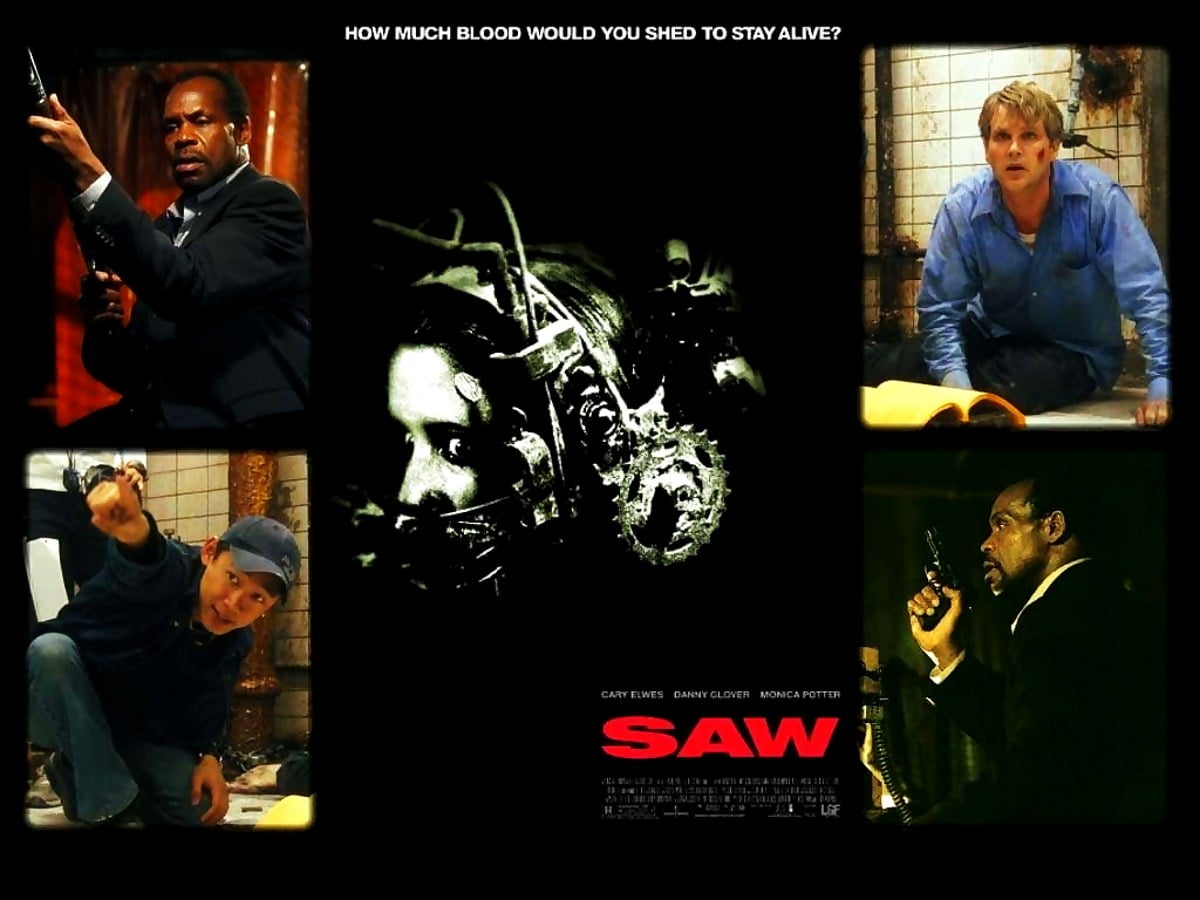 Movies, poster, music, album cover, men (scene from film "Saw") : free wallpaper 1024x768