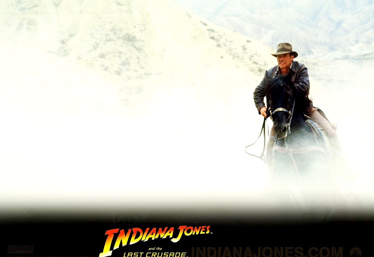 Fond d'écran : homme, monter, skis, bas neige, pente couverte (scène du film "Indiana Jones") 1600x1100