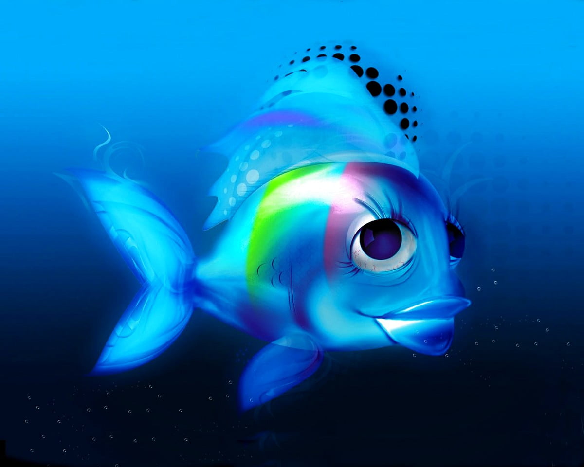 Wallpaper — fish swimming under water