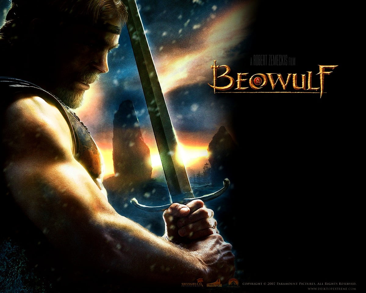 Affiche, arme, films, couverture de l'album, Film d'action (scène du film "La Légende de Beowulf") : gratuit fond d'écran 1500x1200