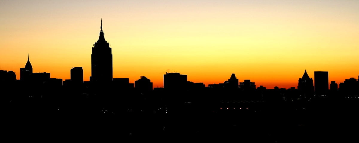 Sunset over city : HD wallpaper