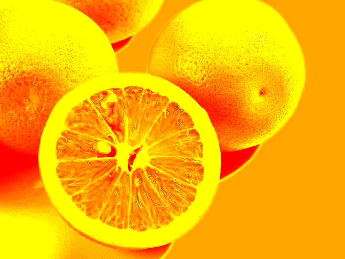 Bol d'oranges coupées en deux / gratuit HD fonds d'écran 1600x1200