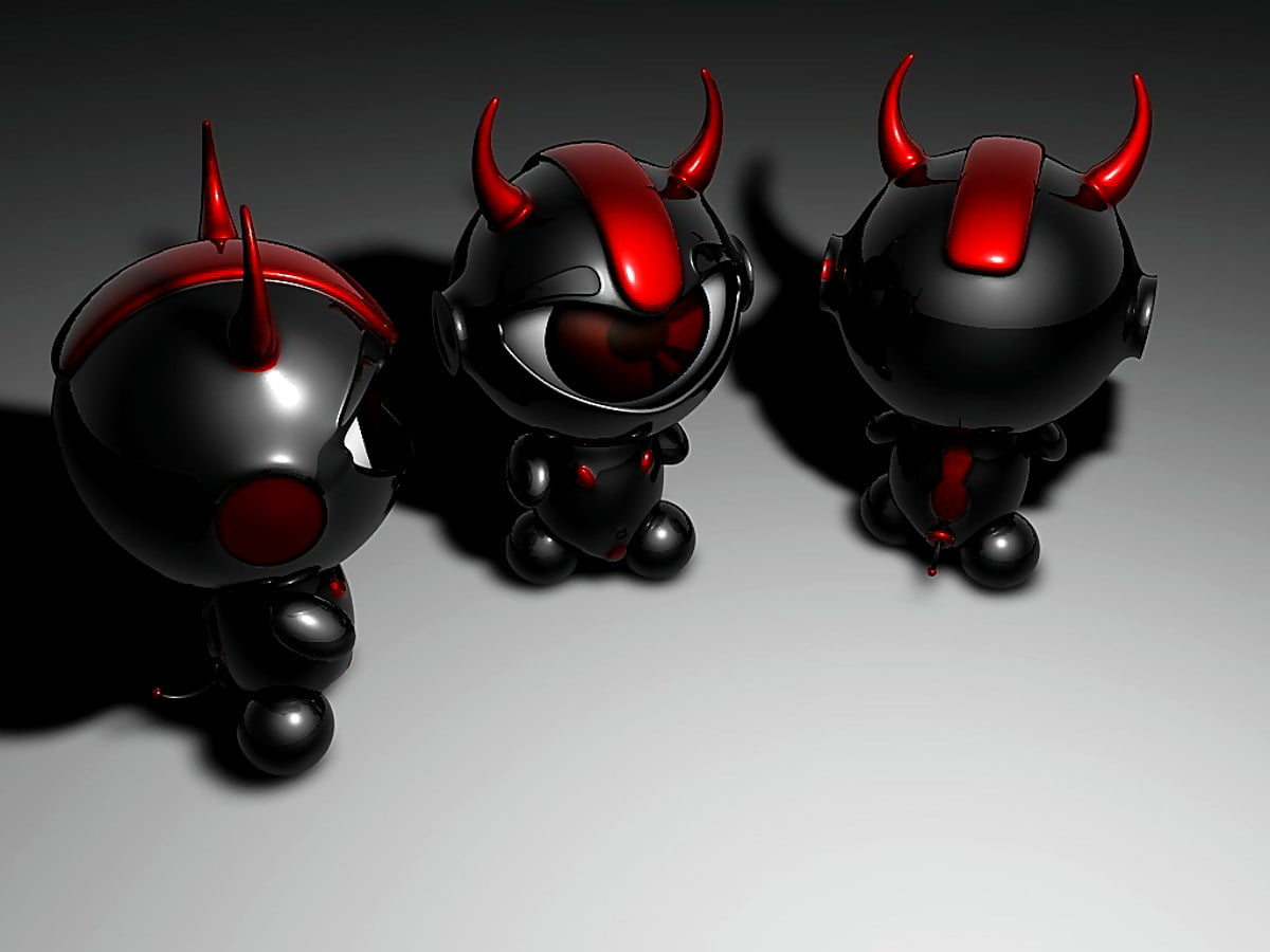 Wallpaper - robot, black, red, toy, cartoons