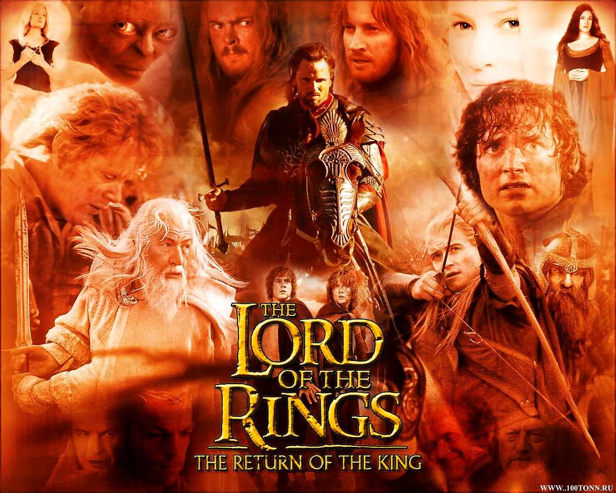 Screen wallpaper / movies, poster, book, album cover, mythology (scene from film "The Lord of the Rings")