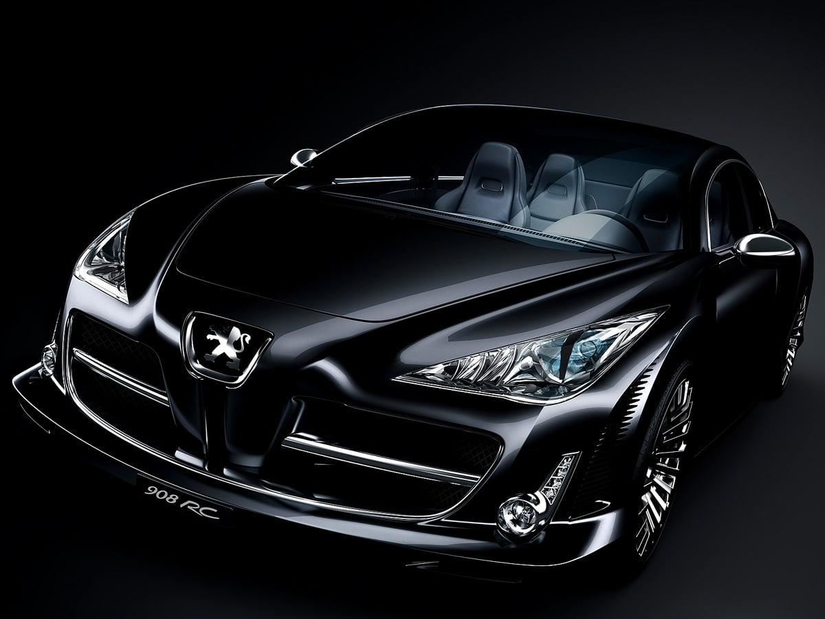 Peugeot, cars, supercar, black : HD wallpaper 1600x1200