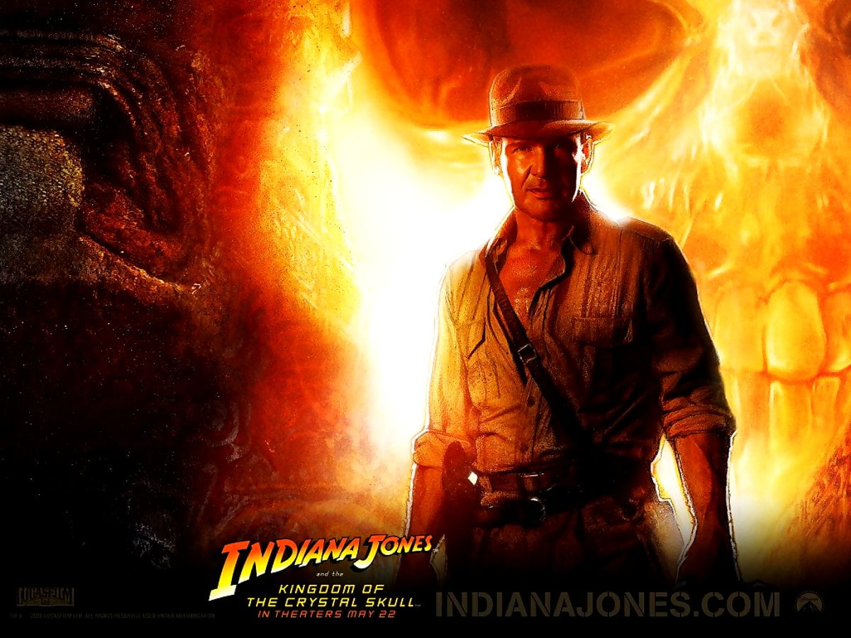 Person that is on fire (scene from film "Indiana Jones") / free background