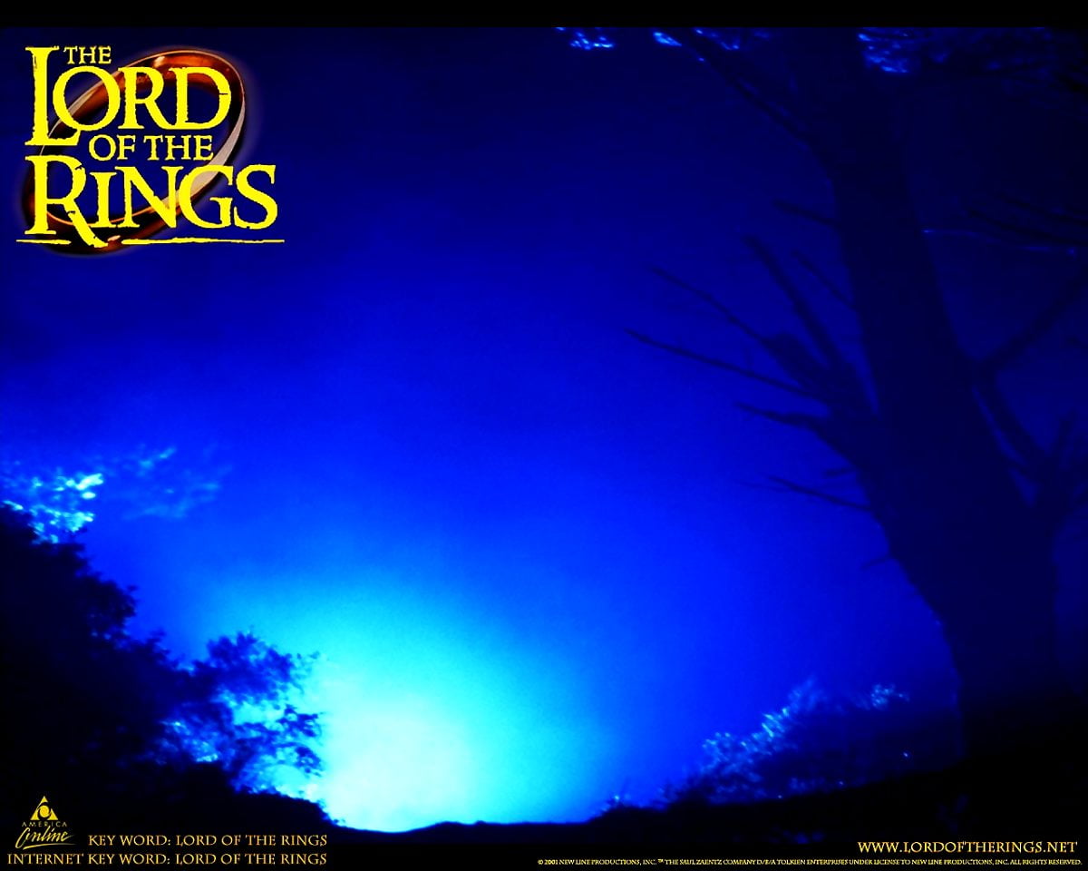 Backgrounds — blue, lighting, electric blue, technology, night (scene from film "The Lord of the Rings")