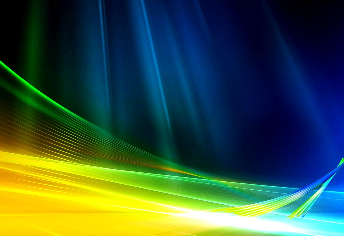 Backgrounds / Windows Vista, blue, green, light, laser 1600x1100