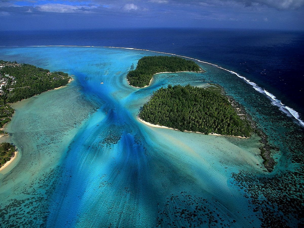 Fonds d'écran / plage, Lac, nature, archipel, côte (Polynésie française) 1600x1200