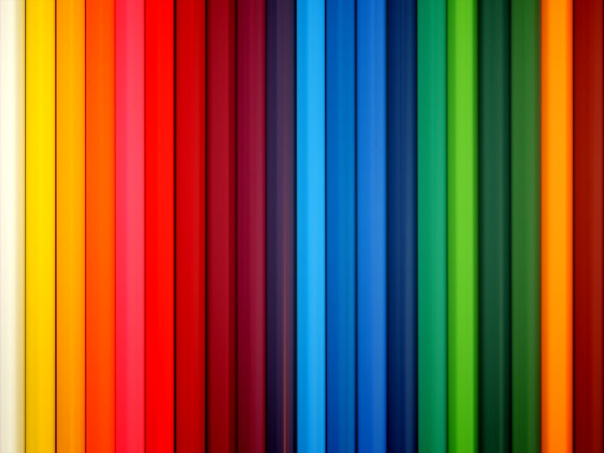 Rainbow colors, blue, green, orange, line ()