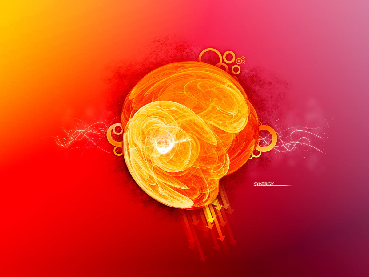 Abstract, graphic art, colorful, digital art, orange : background image