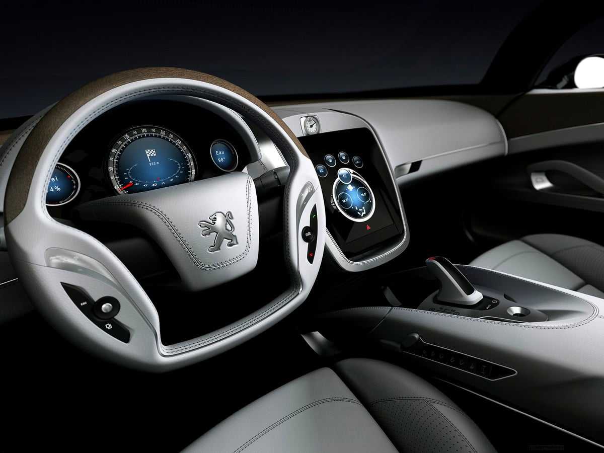 Cars, Peugeot, steering wheel, gear shift, speedometer / free HD background image (1600x1200)