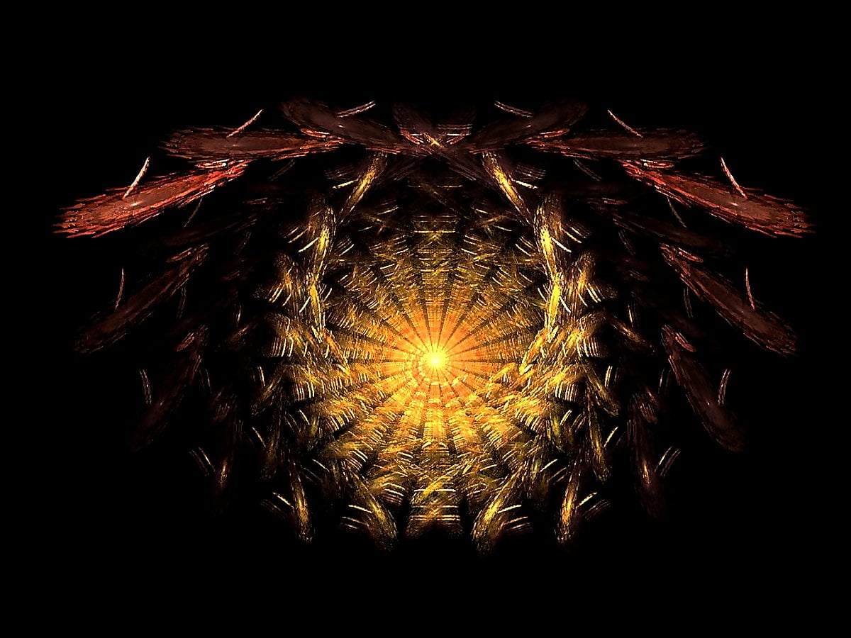 Background - fractal, darkness, fireworks, lighting, symmetry