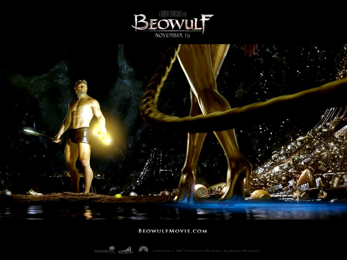 Affiche, films, dessins animés, jeu pc, animation (scène du film "La Légende de Beowulf") / gratuit image pour fond d'écran 1024x768