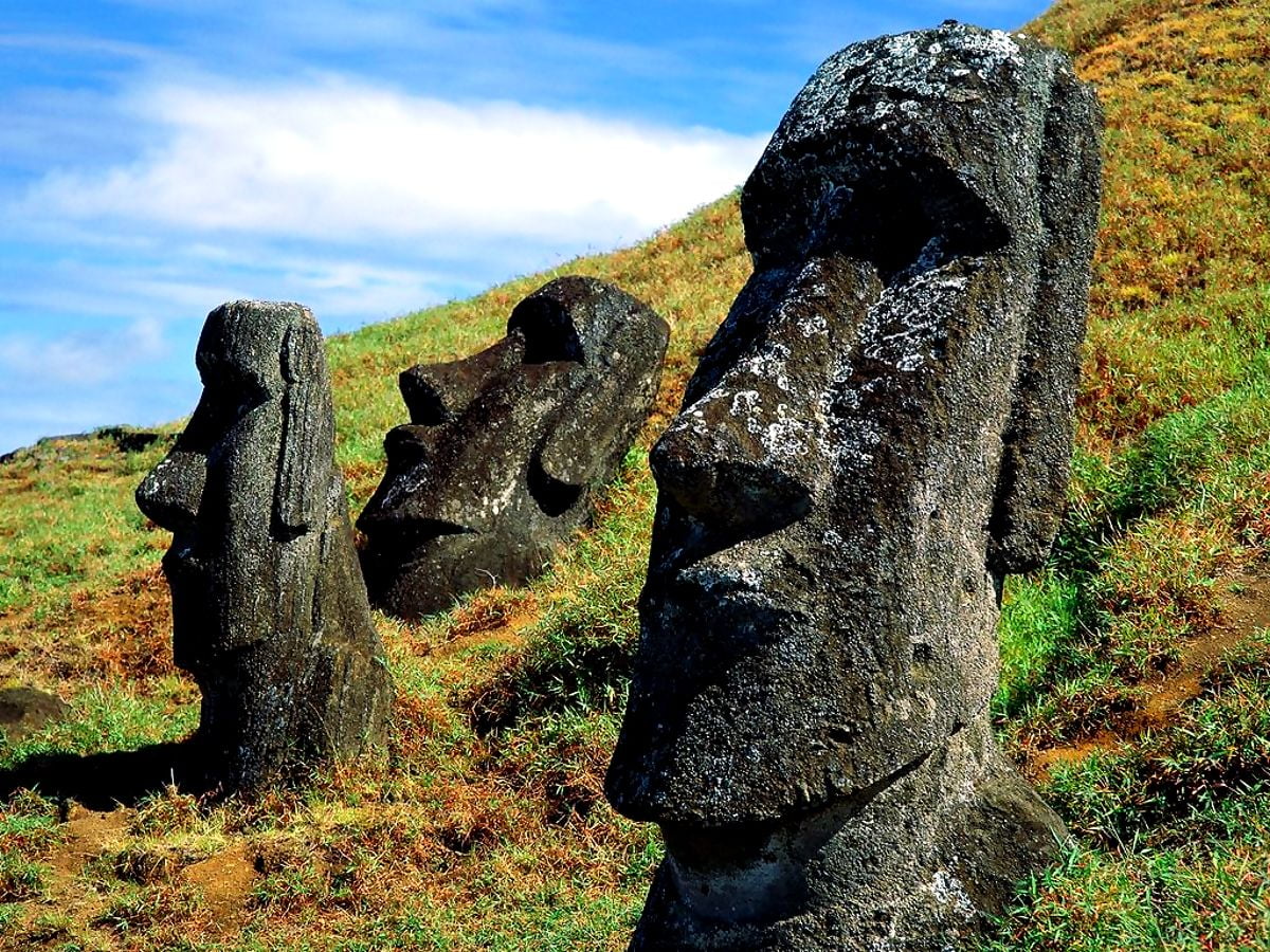 Rock et île de Pâques (Parc national de Rapa Nui, Île de Pâques, Chili) :