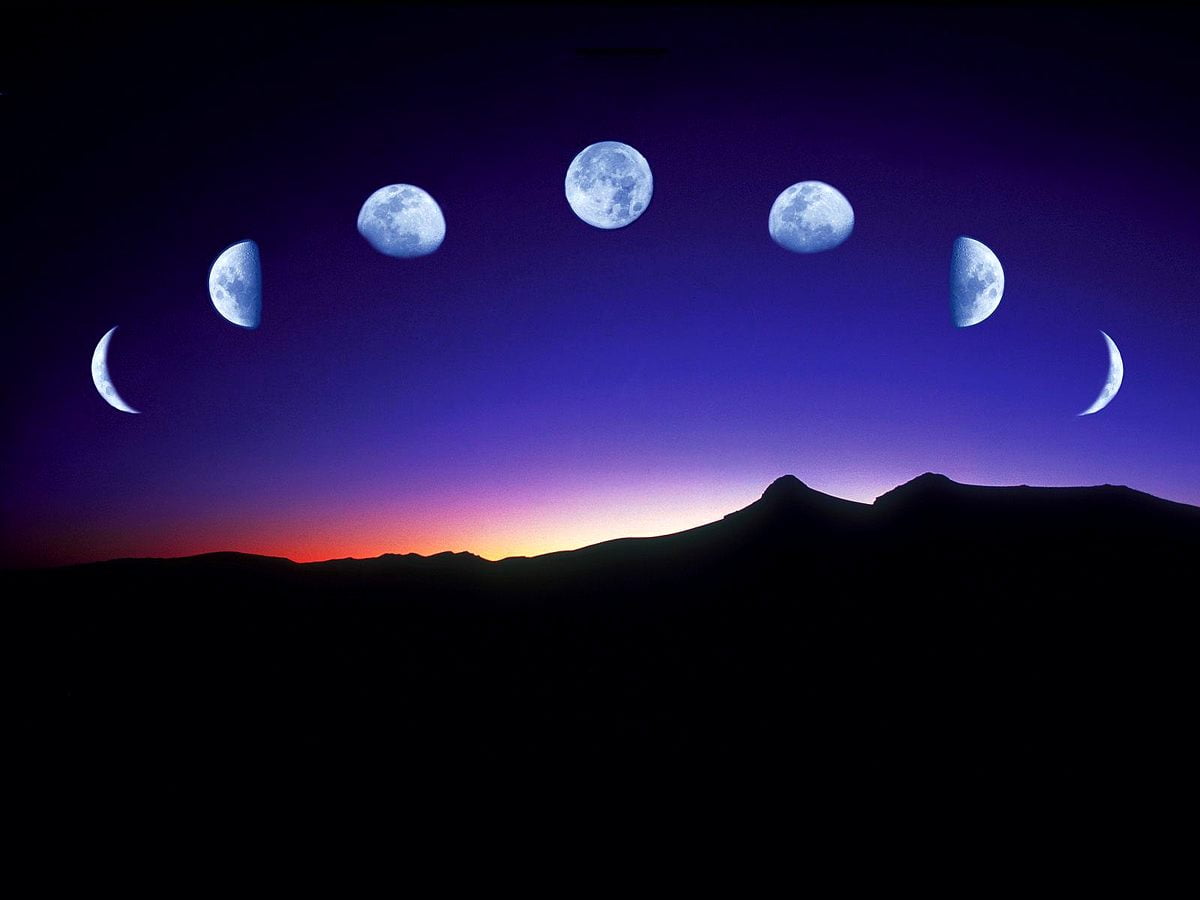 Lune, nature, lumière, croissant, clair de lune - image pour fond d'écran (1600x1200)