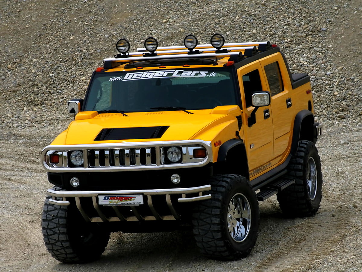 Yellow and black truck on Hummer / free background (1280x960)