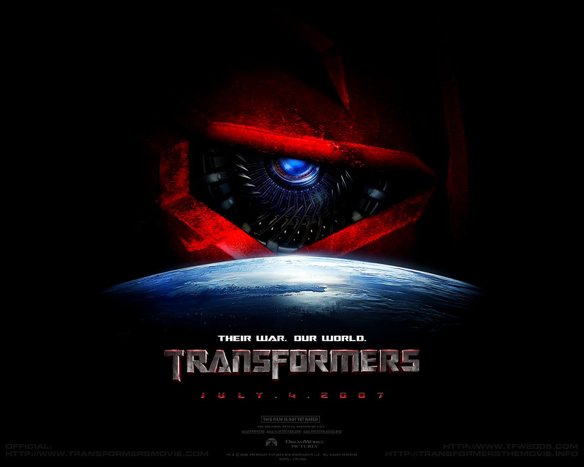 Affiche, ténèbres, films, dessins animés, conception (scène du film "Transformers") / image pour fond d'écran 1280x1024