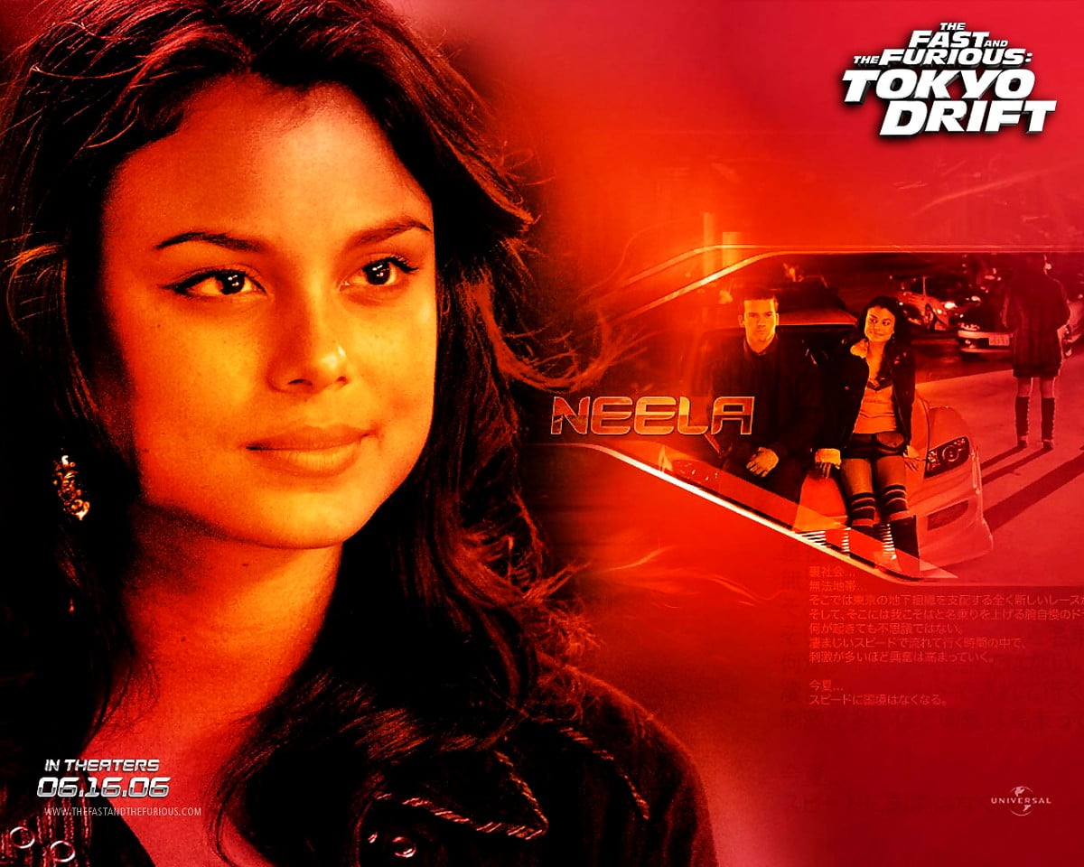 Nathalie Kelley (scene from film "Fast & Furious") - background