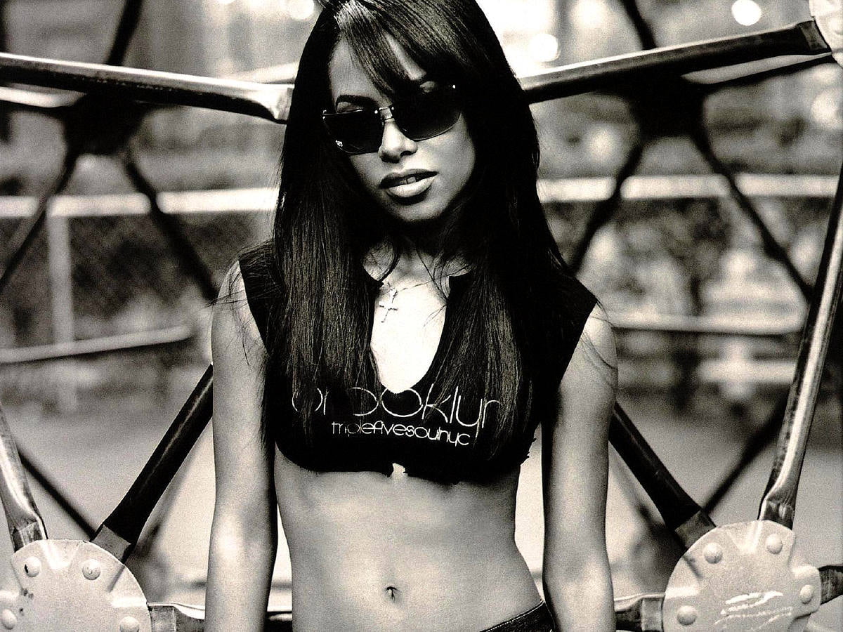 Aaliyah standing next to fence — backgrounds