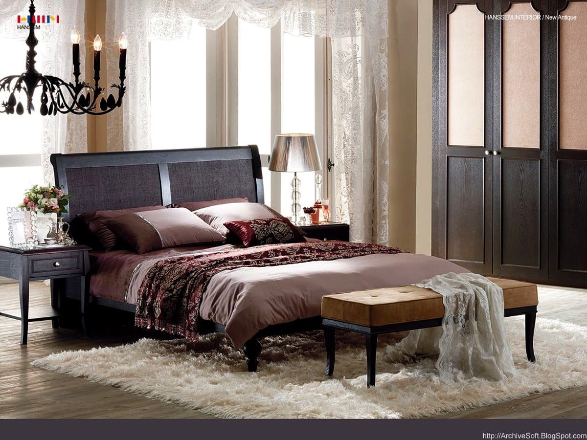 Chambre d'hôtel avec lit et grande fenêtre — HD fond d'écran 1600x1200