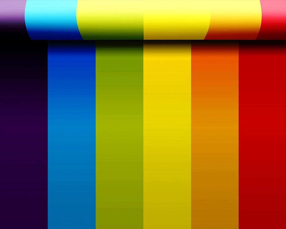 Rainbow colors, blue, yellow, red, abstract / HD screen wallpaper