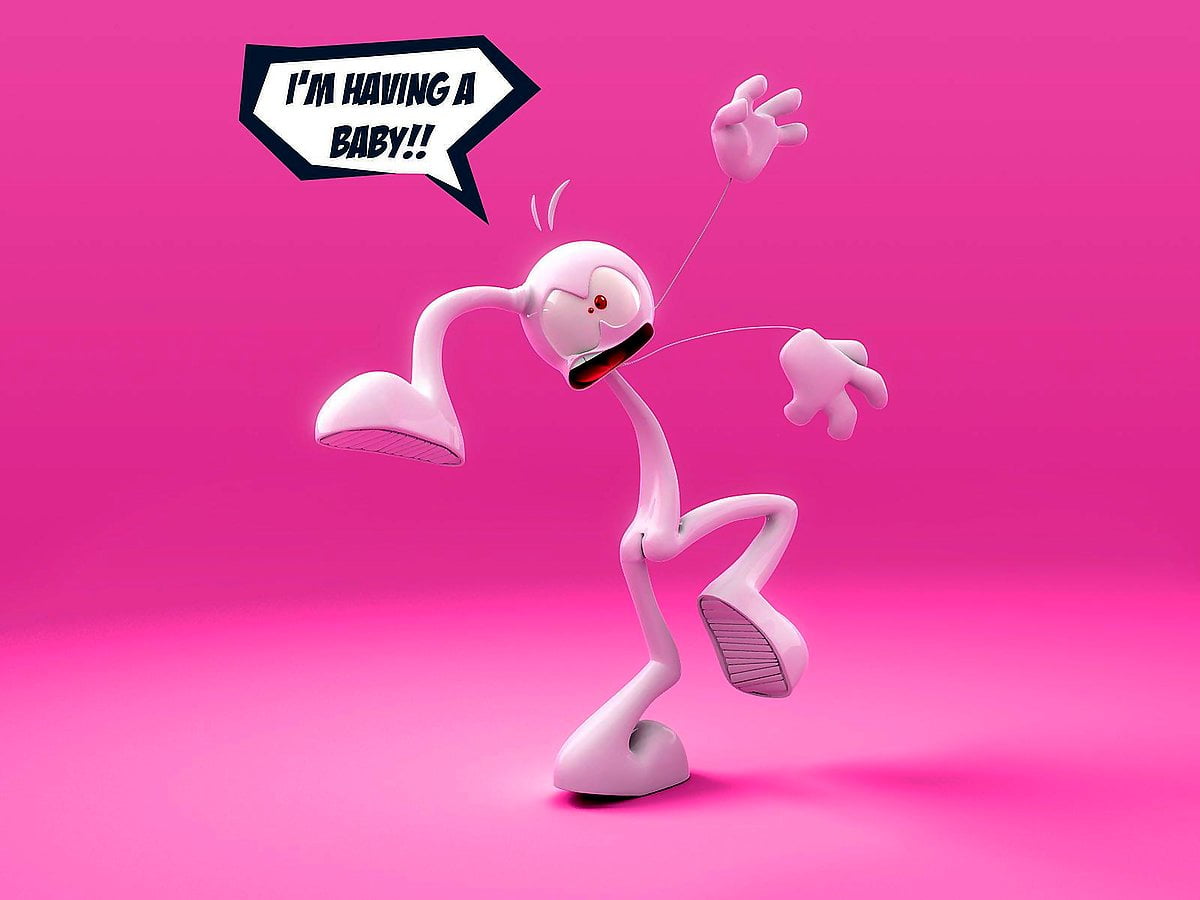 Wallpaper — 3D clipart, 3D, pink, cartoons, flamingo