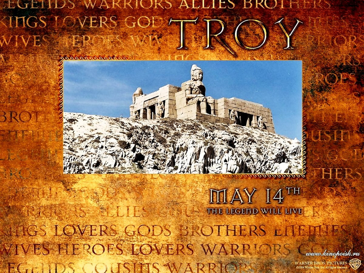 Sign on side of building (scene from film "Troy") - wallpaper 1024x768