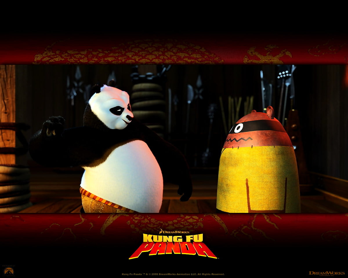 Dessin animé, dessins animés, animation, jeu d'aventure, Panda (scène de film d'animation "Kung Fu Panda") - image d'arrière-plan 1280x1024