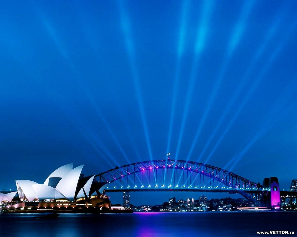 Royal Botanic Gardens, Night Cities, Sydney wallpaper 🔥 Download Free