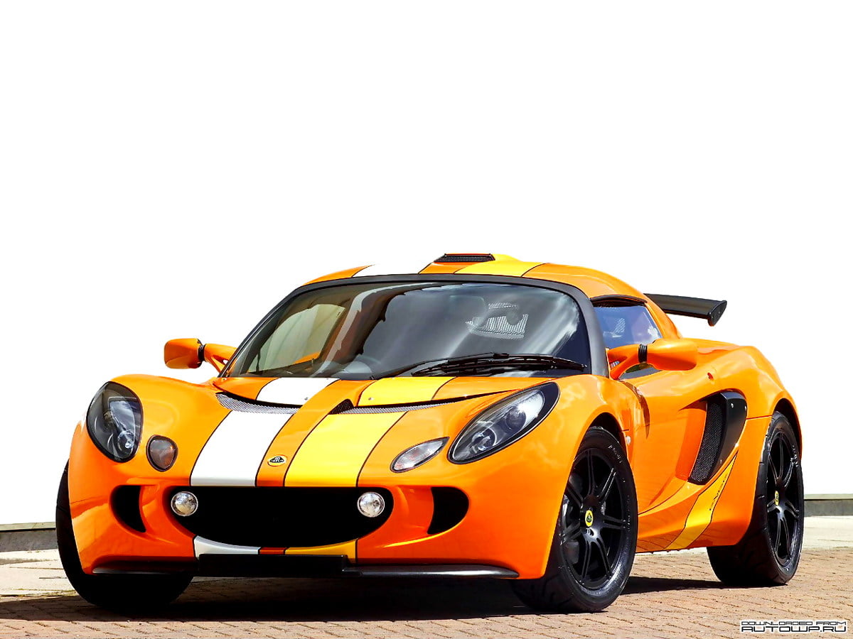 Background : orange Lotus in parking lot (1280x960)