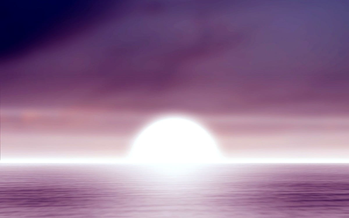Sunset over sea — backgrounds