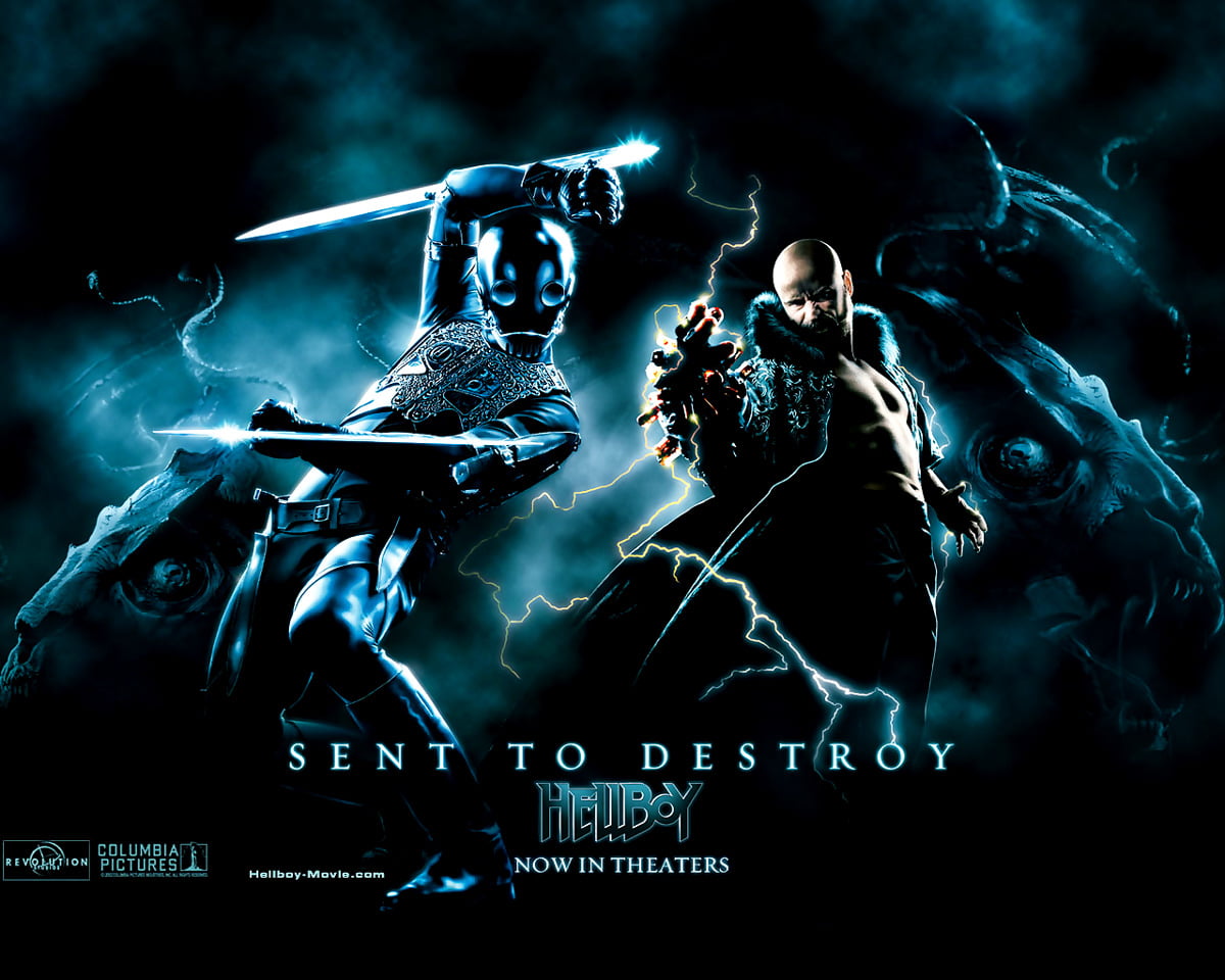 Films, affiche, dessins animés, Film d'action, ténèbres (scène du film "Hellboy") : HD fond d'écran 1280x1024