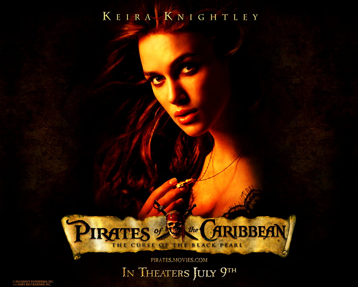 Keira Knightley (scène du film "Pirates des Caraïbes") - images d'arrière-plan